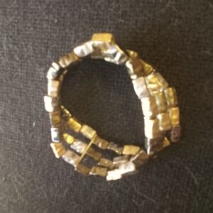 Elegant Gold and Silver Beaded Bracelet